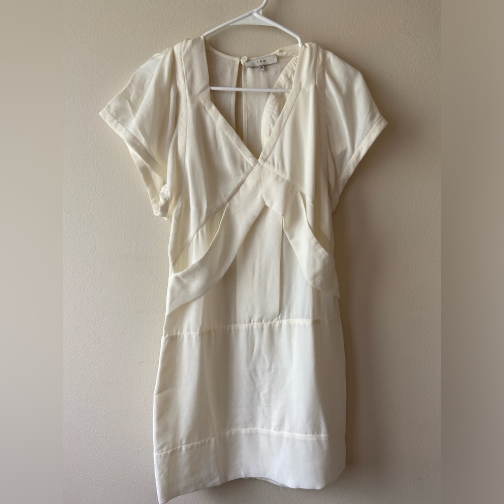 IRO Mini Dress Ecru White Cream Women's US 2, EU 36